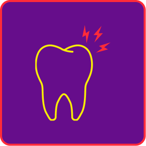 umiarkowane BÓLE  ZĘBÓW